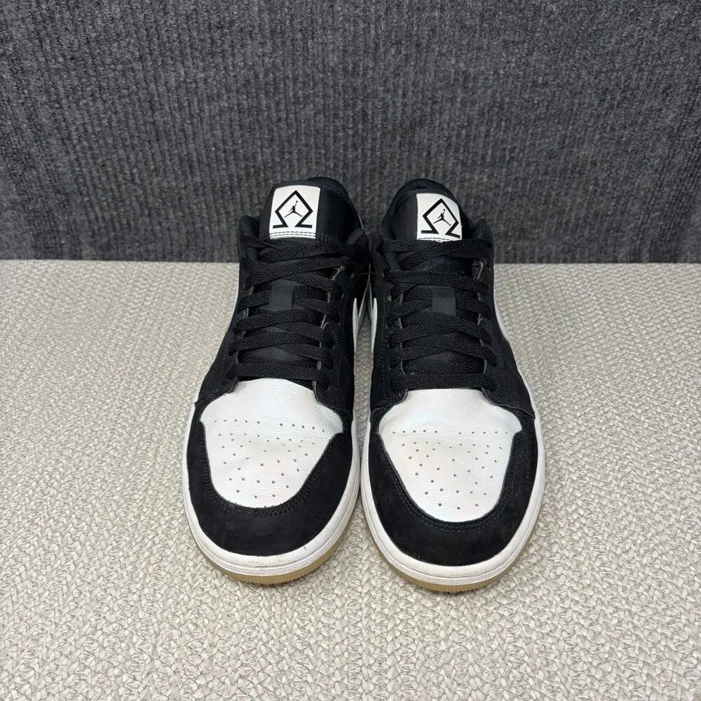 Nike Air Jordan 1 Low SE Diamond Shorts Black White Shoes Mens 11 DH6931-001